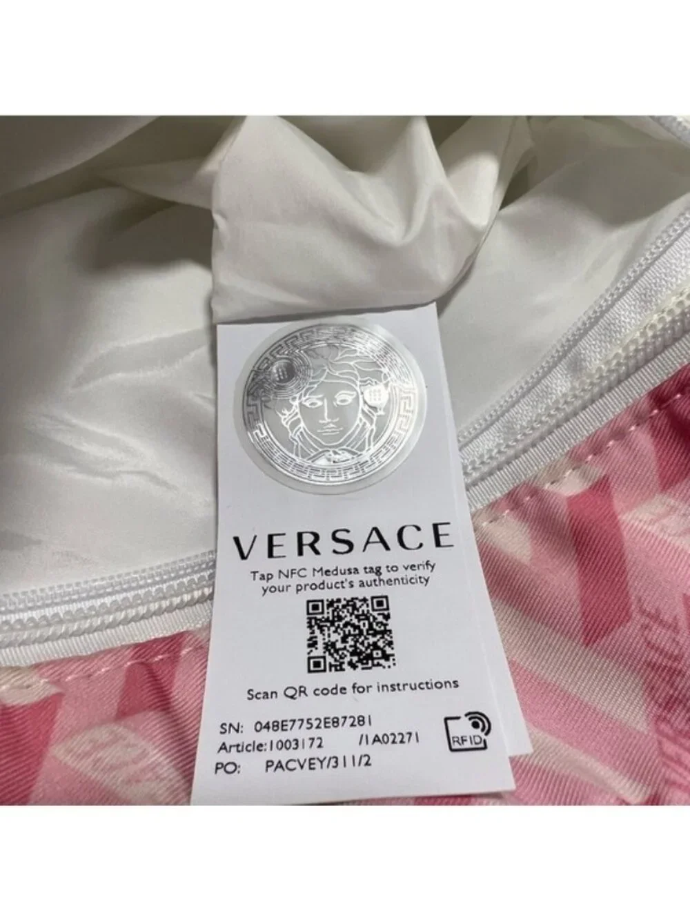 Versace Baby Diaper Shoulder Bag Pink